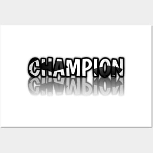 Champion - Soccer Lover - Football Futbol - Sports Team - Athlete Player - Motivational Quote Posters and Art